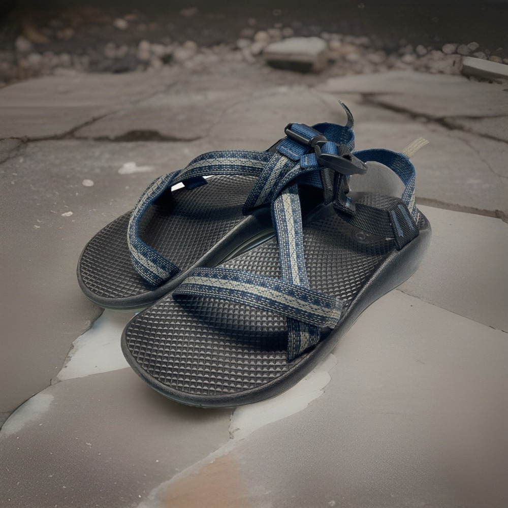 Chaco‎ Z Women 6 Gray Blue Sandals Adjustable